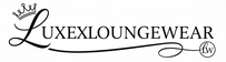 LUXELOUNGEWEAR cursive logo with unique touch